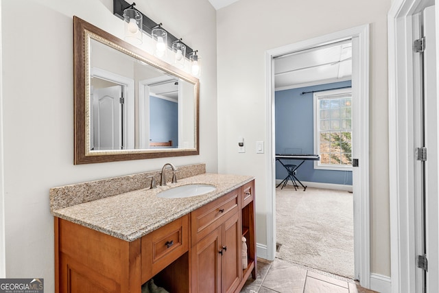 1452 Redwine Rd, Fayetteville, GA 30215 - bathroom with vanity and baseboards