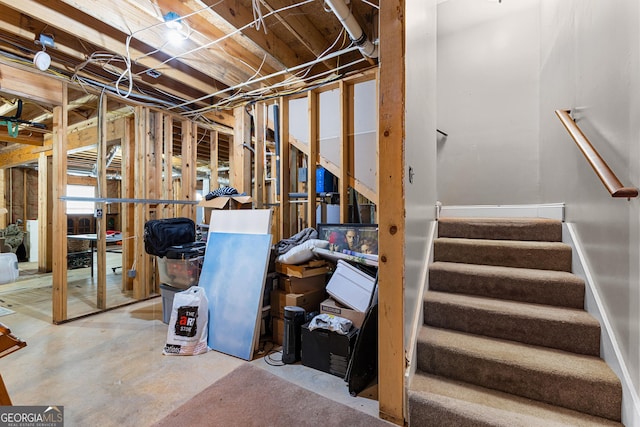 1452 Redwine Rd, Fayetteville, GA 30215 - basement featuring stairs