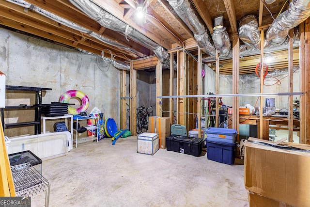 1452 Redwine Rd, Fayetteville, GA 30215 - view of unfinished basement