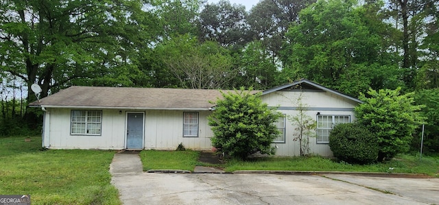 view of single story home