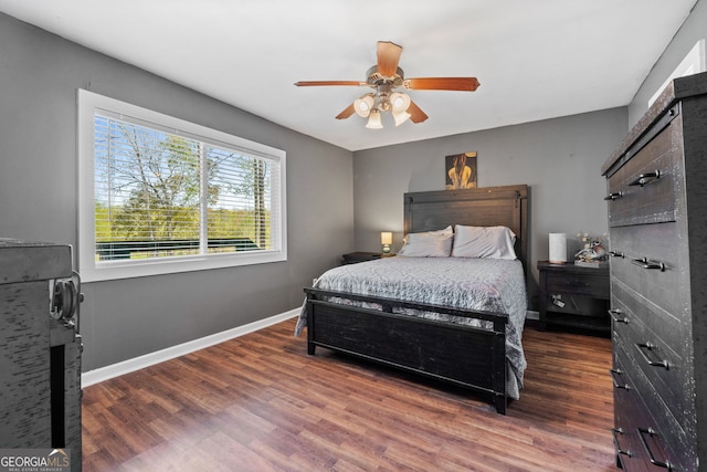 532 Henry Higgins Rd, Jackson, GA 30233 - bedroom featuring baseboards, wood finished floors, and a ceiling fan