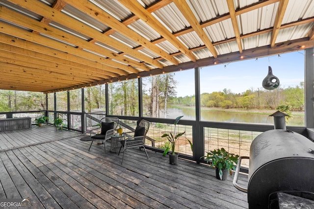 532 Henry Higgins Rd, Jackson, GA 30233 - wooden terrace featuring a water view and area for grilling