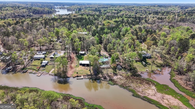 532 Henry Higgins Rd, Jackson, GA 30233 - aerial overview of property's location with a heavily wooded area and a large body of water