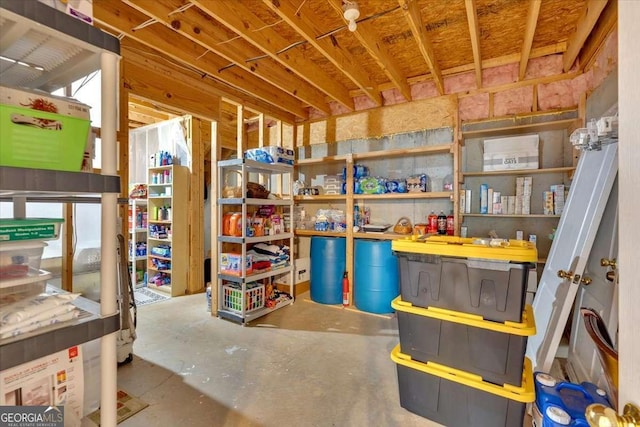 view of storage