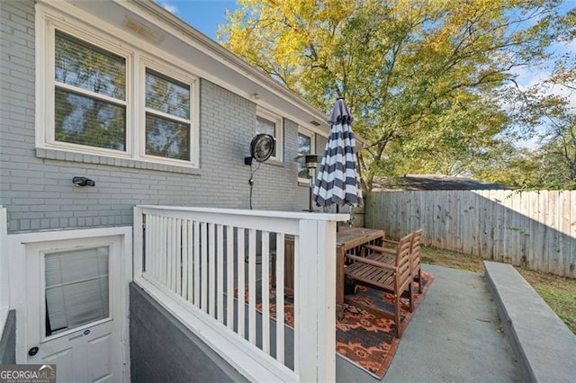 exterior space featuring fence