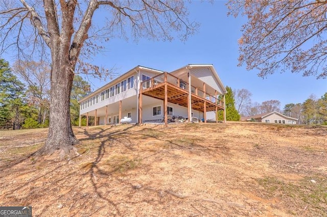 300 Ellis Rd, Rome, GA 30161 - rear view of property featuring a wooden deck