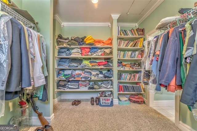 300 Ellis Rd, Rome, GA 30161 - walk in closet with tile patterned floors and carpet