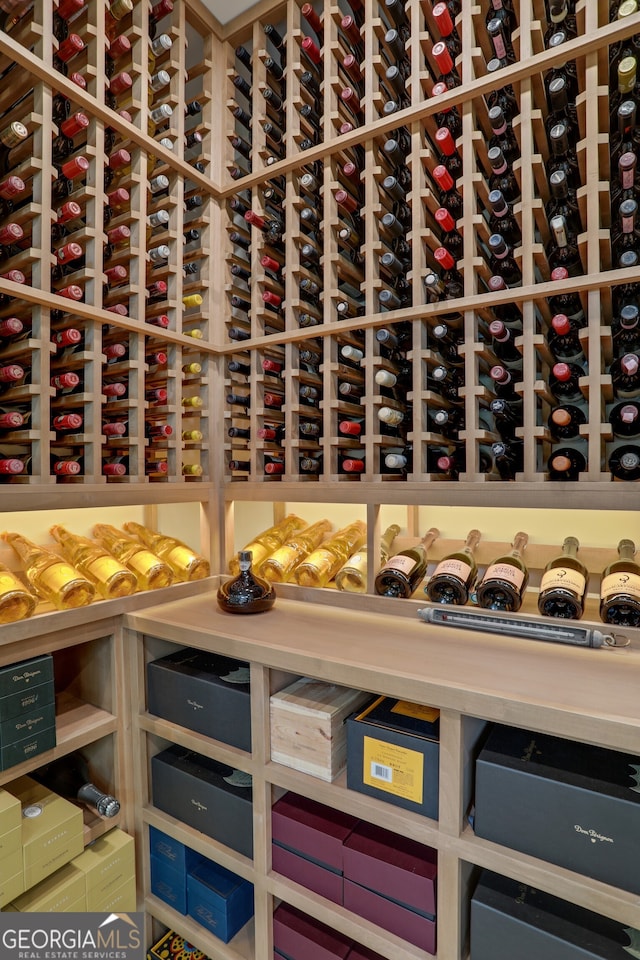 view of wine room