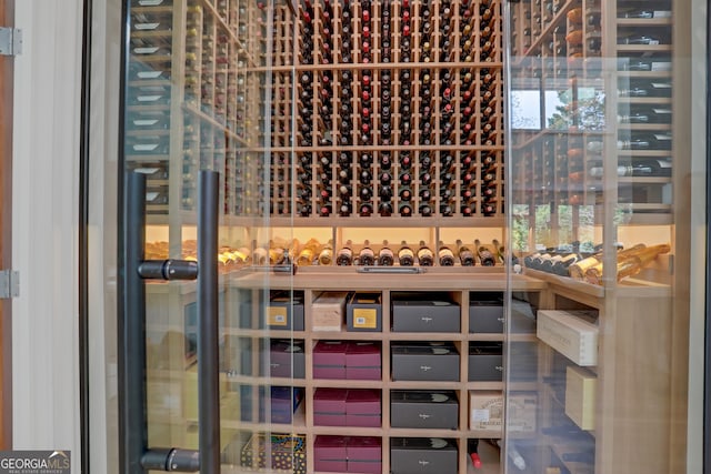 view of wine area