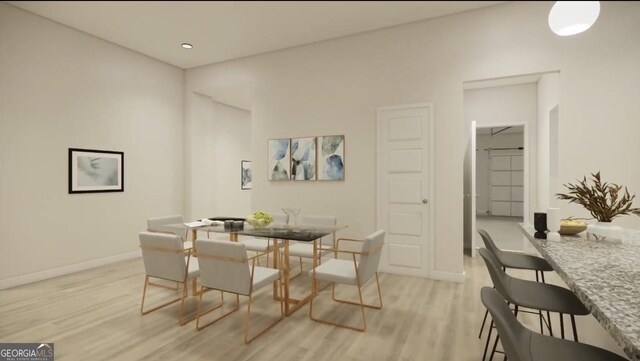 120 Chapman Ridge Rd, Macon, GA 31211 - dining area featuring light wood finished floors, baseboards, and recessed lighting