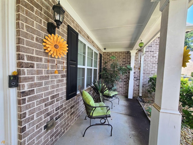view of patio with covered porch