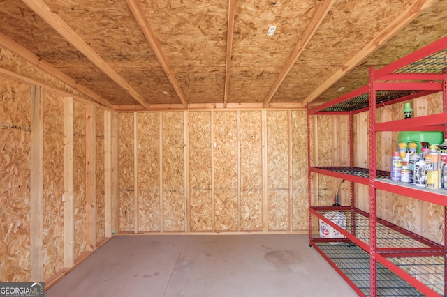 view of storage room