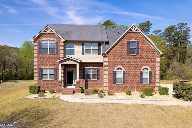 132 Windmeadow Way, Fayetteville, GA 30214 - view of front of property featuring brick siding and a front lawn