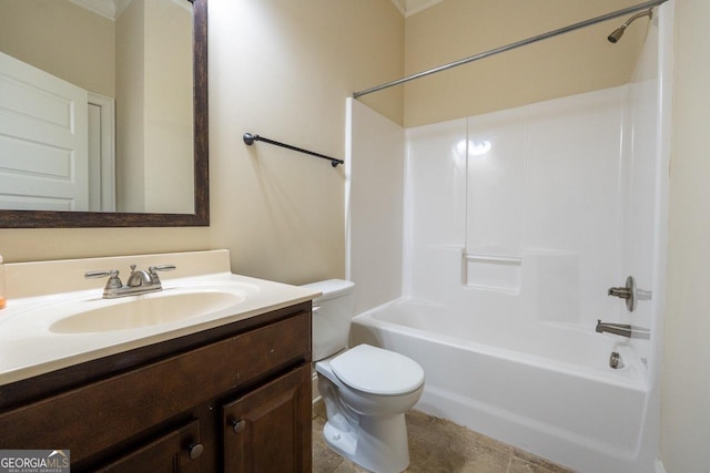 132 Windmeadow Way, Fayetteville, GA 30214 - full bathroom featuring toilet, vanity, and shower / bath combination