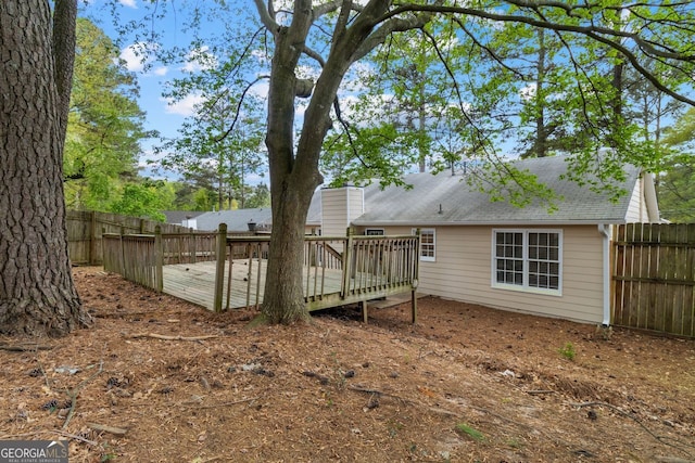 2199 Summertown Dr, Norcross, GA 30071 - back of house with a wooden deck and roof with shingles
