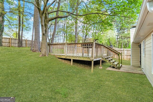 2199 Summertown Dr, Norcross, GA 30071 - view of yard featuring a wooden deck