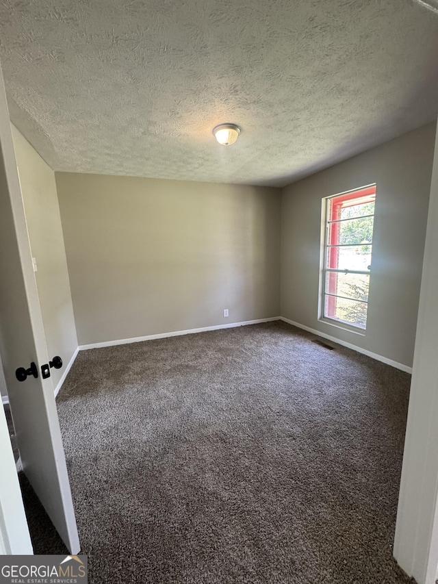 22 Spring Ave, Mcrae-Helena, GA 31055 - empty room with dark carpet and a textured ceiling