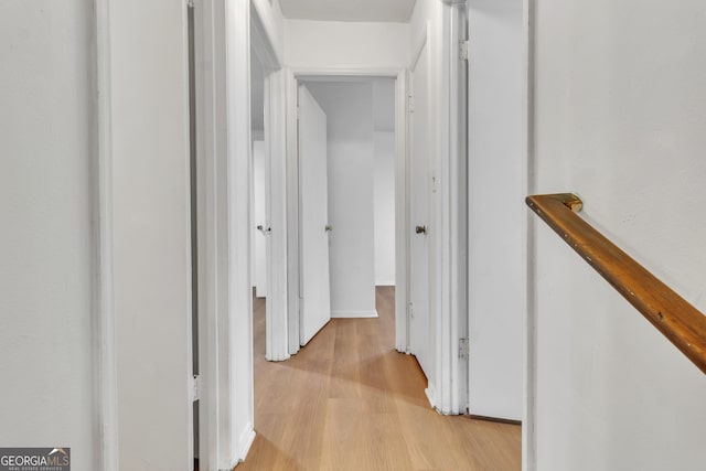 hall featuring light wood finished floors