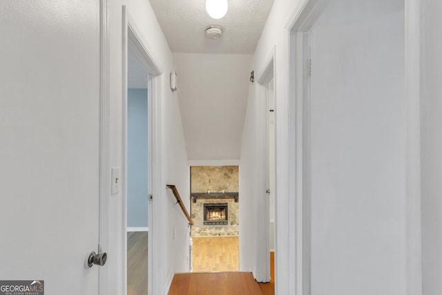 hallway featuring wood finished floors