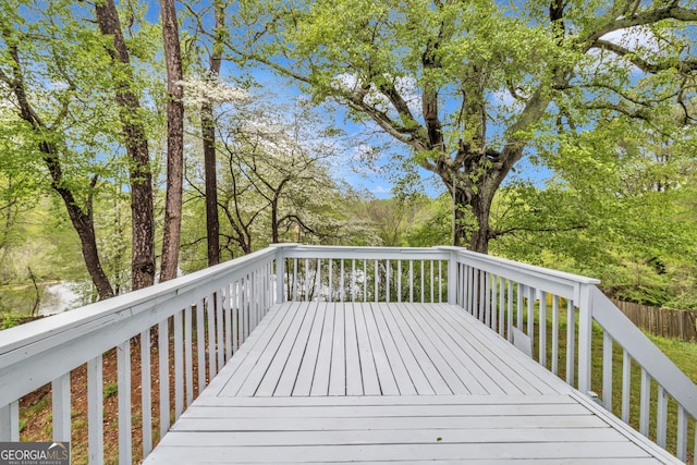 view of wooden deck