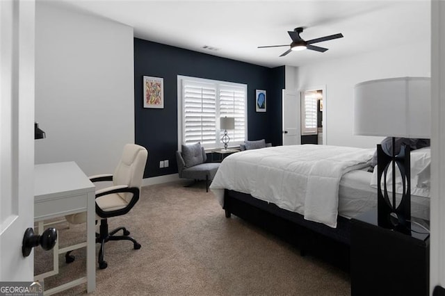 9 Grove Pointe Way, Cartersville, GA 30120 - carpeted bedroom featuring ceiling fan