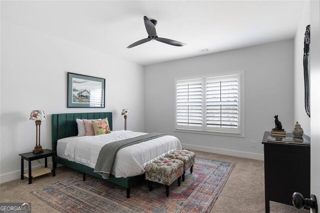 9 Grove Pointe Way, Cartersville, GA 30120 - bedroom with carpet, baseboards, and a ceiling fan