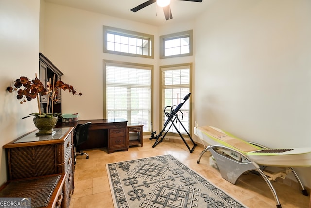 412 Trilium Trl, Pendergrass, GA 30567 - office space with a ceiling fan