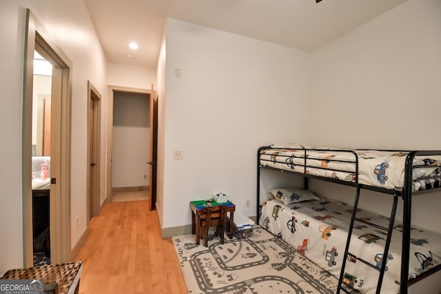412 Trilium Trl, Pendergrass, GA 30567 - bedroom featuring light wood-style floors, baseboards, and recessed lighting