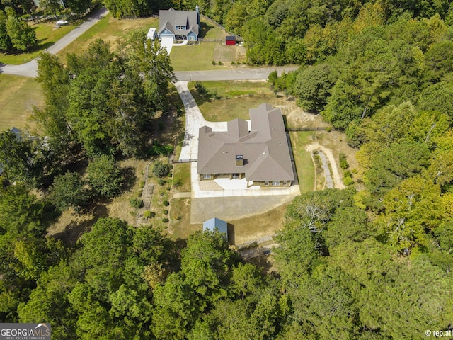 412 Trilium Trl, Pendergrass, GA 30567 - aerial view of property and surrounding area featuring a forest
