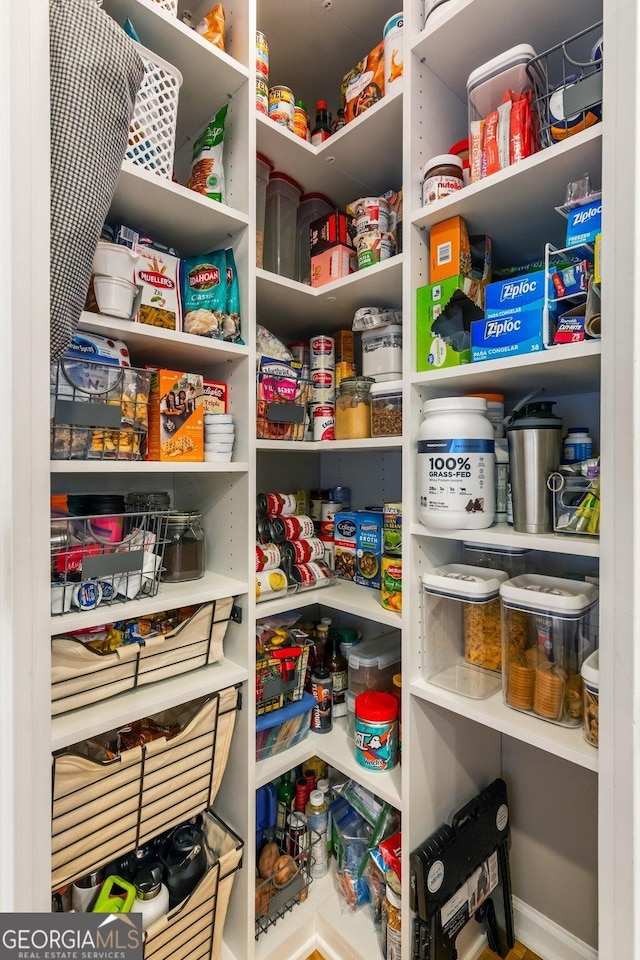 view of pantry