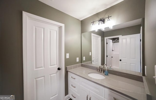 2587 Moons Grove Church Rd, Colbert, GA 30628 - full bath with vanity and a shower with curtain