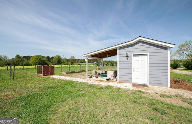 2587 Moons Grove Church Rd, Colbert, GA 30628 - view of green lawn featuring a storage unit