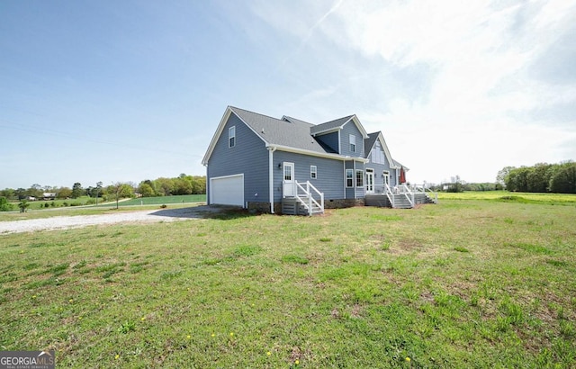2587 Moons Grove Church Rd, Colbert, GA 30628 - view of home's exterior with gravel driveway and a lawn