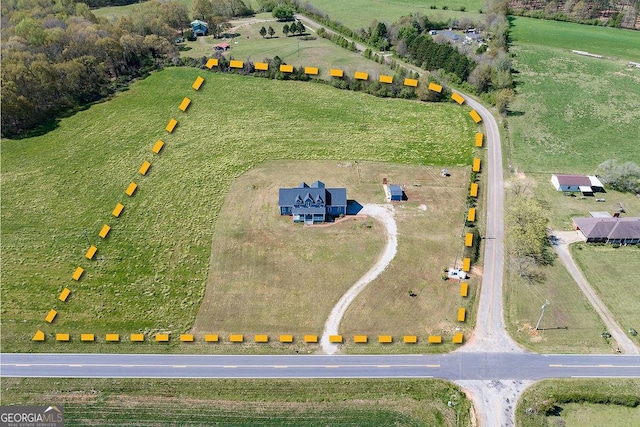 2587 Moons Grove Church Rd, Colbert, GA 30628 - aerial view of property's location featuring rural landscape