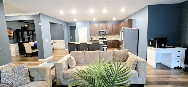 113 Citadel Dr, Hampton, GA 30228 - living area with light wood finished floors and recessed lighting