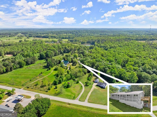5198 Holly Springs Rd, Pendergrass, GA 30567 - birds eye view of property with a view of trees