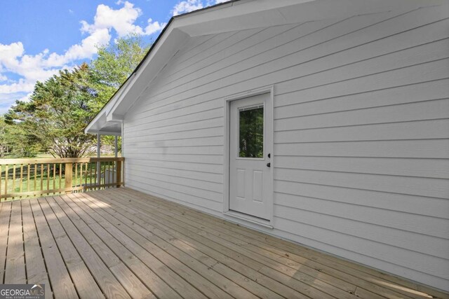 5198 Holly Springs Rd, Pendergrass, GA 30567 - view of wooden terrace