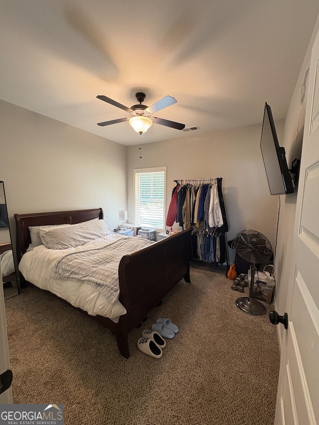 4529 Jersey Covington Rd, Covington, GA 30014 - carpeted bedroom with ceiling fan