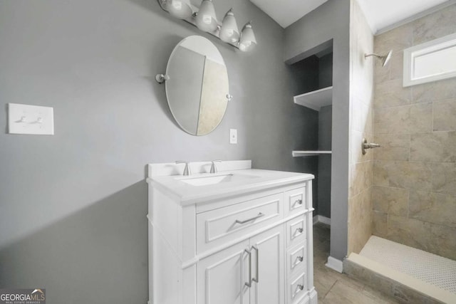 1159 Fair St SW, Atlanta, GA 30314 - bathroom with vanity and a tile shower