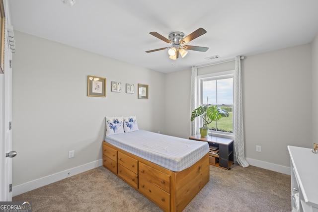 209 Unawatti Rd, Canon, GA 30520 - bedroom featuring baseboards, visible vents, and light colored carpet