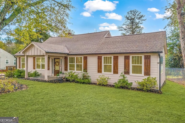 68 Hayes St, Toccoa, GA 30577 - view of front of house featuring a shingled roof and board and batten siding