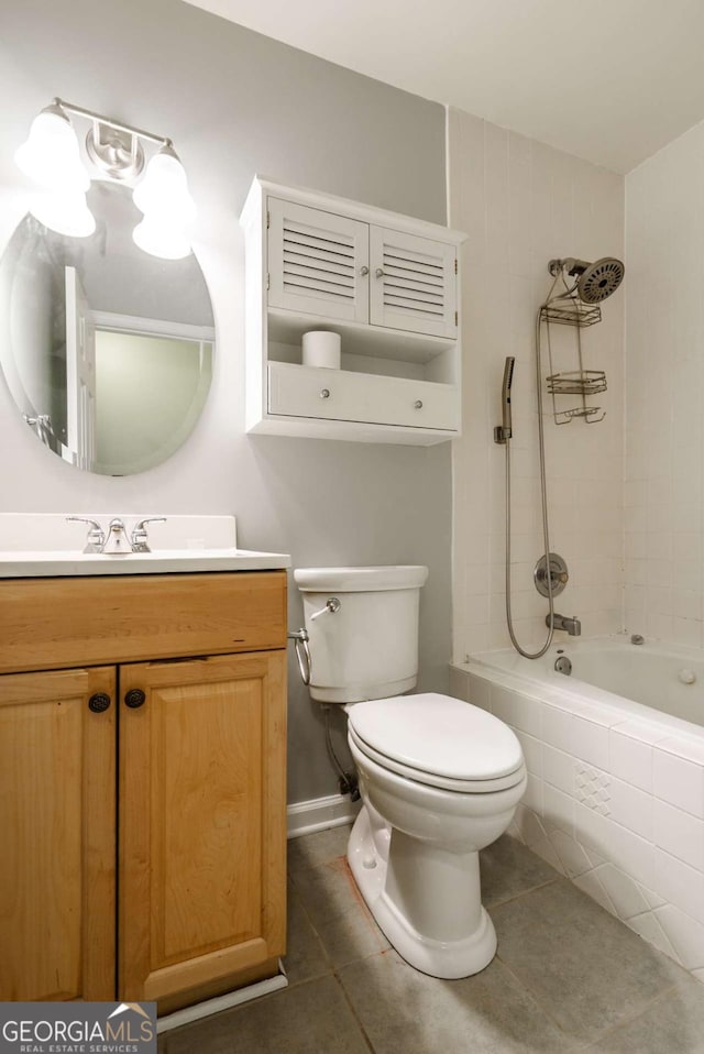 771 Jordan Ln Unit K, Decatur, GA 30033 - full bath with tile patterned flooring, vanity, and tiled shower / bath