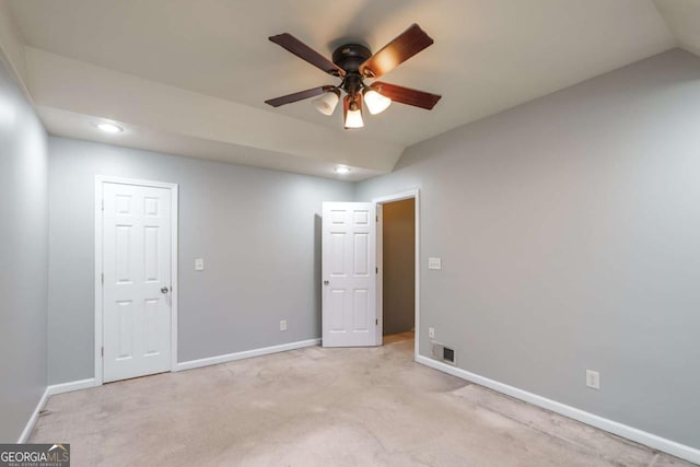 771 Jordan Ln Unit K, Decatur, GA 30033 - carpeted empty room with ceiling fan, recessed lighting, and lofted ceiling