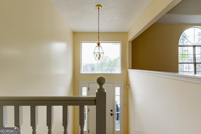 details featuring a textured ceiling