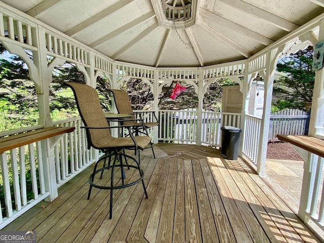 2210 Holly Springs Rd, Rockmart, GA 30153 - deck featuring a gazebo