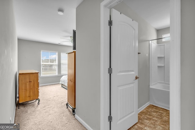 hall with baseboards