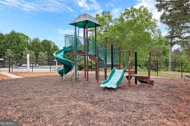 community playground featuring fence