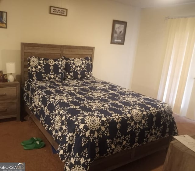 view of carpeted bedroom