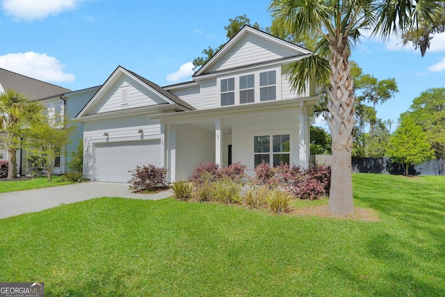 106 Canter Ct, Savannah, GA 31406 - view of front of home with a front yard, a garage, and driveway
