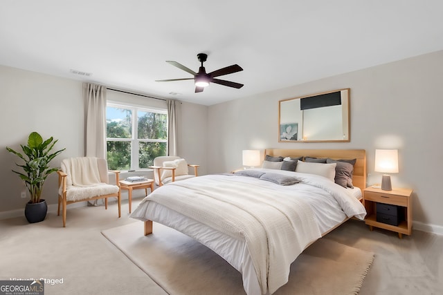 106 Canter Ct, Savannah, GA 31406 - bedroom with ceiling fan, carpet flooring, baseboards, and visible vents